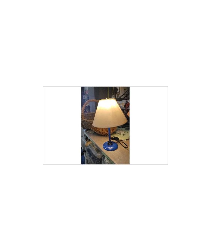 LAMPE A POSER PIED METAL BLEU