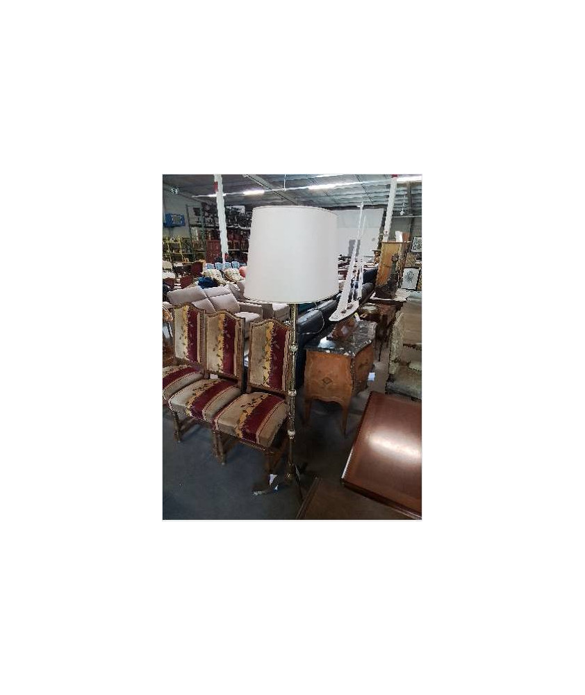 LAMPADAIRE MÉTAL DORÉ BOULES ONYX AJ ECRU 