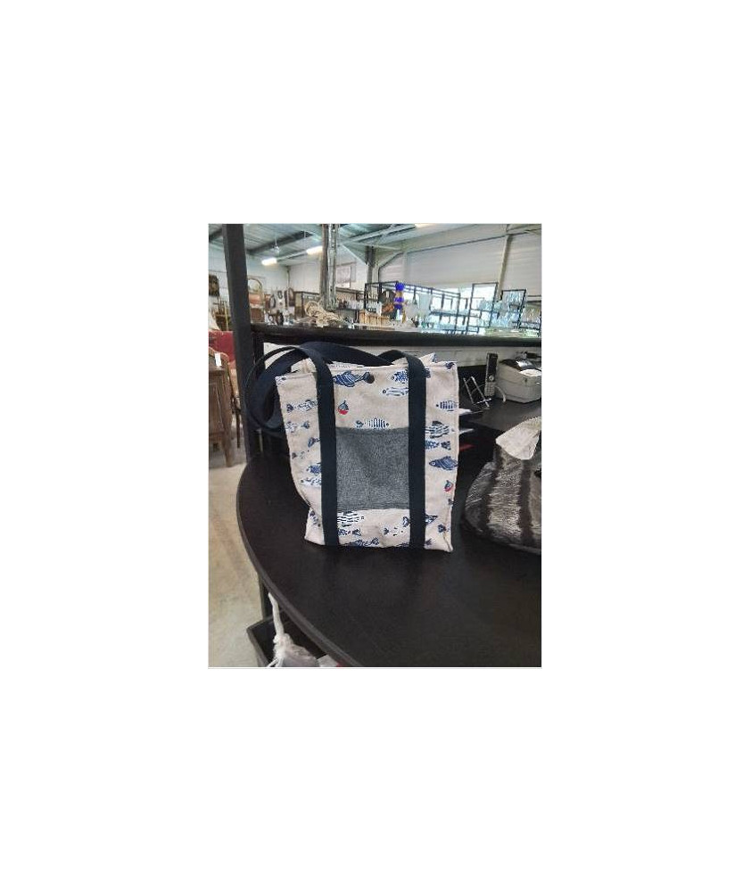 SAC CABA MATELASSÉ POISSONS