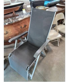TRANSAT RELAX ALU ET TOILE GRIS KETTLER