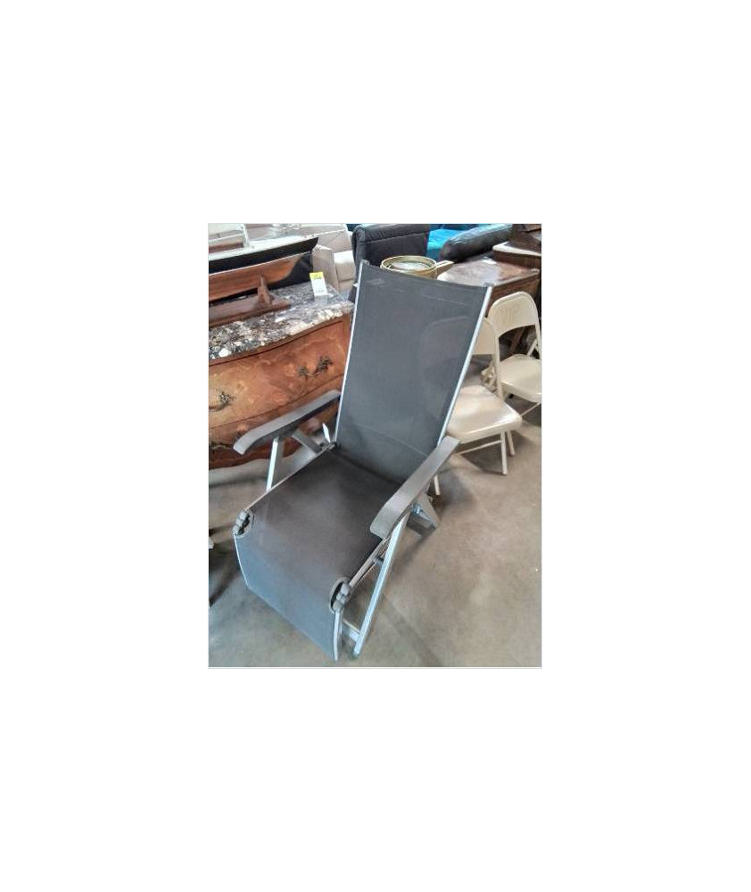 TRANSAT RELAX ALU ET TOILE GRIS KETTLER