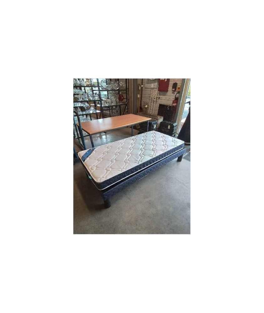 ENSEMBLE SOMMIER TAPISSER AVEC PIEDS + MATELAS MOUSSE MERINOS ALPHA 90X190 ENSEMBLE SOMMIER TAPISSER AVEC PIEDS + MATELAS MOUSSE MERINOS ALPHA 90X190