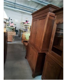 BUFFET 4 PORTES BOIS CLAIR MOULURÉ LOUIS PHILIPPE 