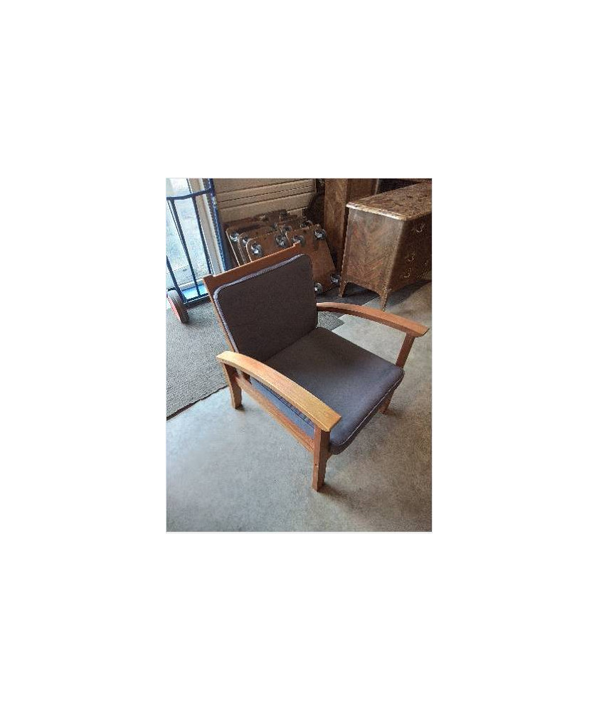 FAUTEUIL DE JARDIN BOIS CLAIR AVEC COUSSINS TISSU TAUPE PROLOISIRS FAUTEUIL DE JARDIN BOIS CLAIR AVEC COUSSINS TISSU TAUPE PROLOISIRS