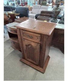 CONFITURIER BOIS MOULURÉ 1 TIROIR 1 PORTE STYLE RÉGENCE 