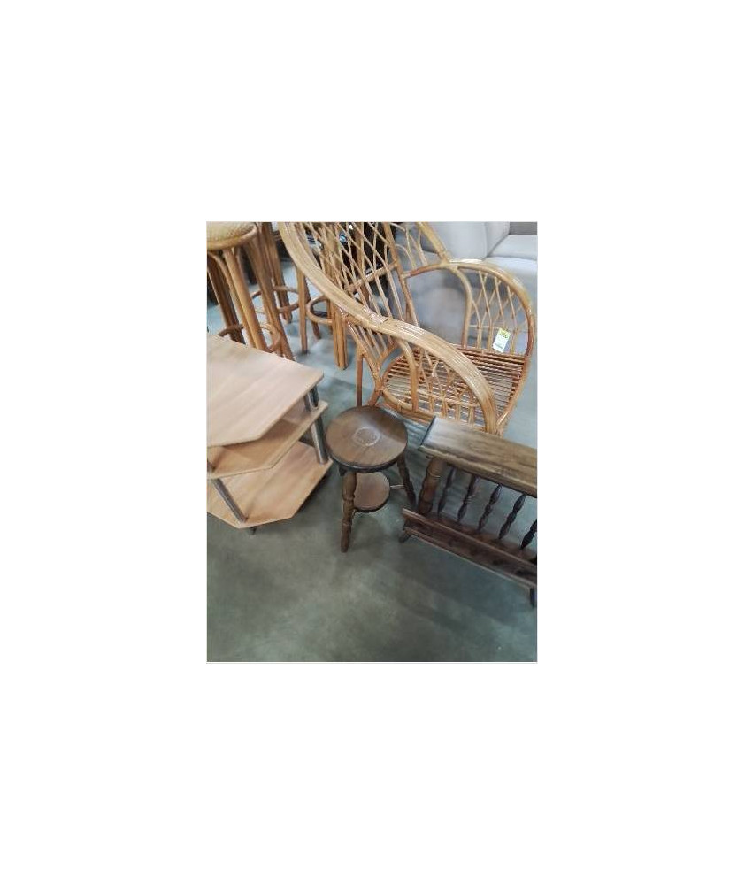 SELLETTE RONDE BOIS 2 NIVEAUX PIEDS TRIPODE 