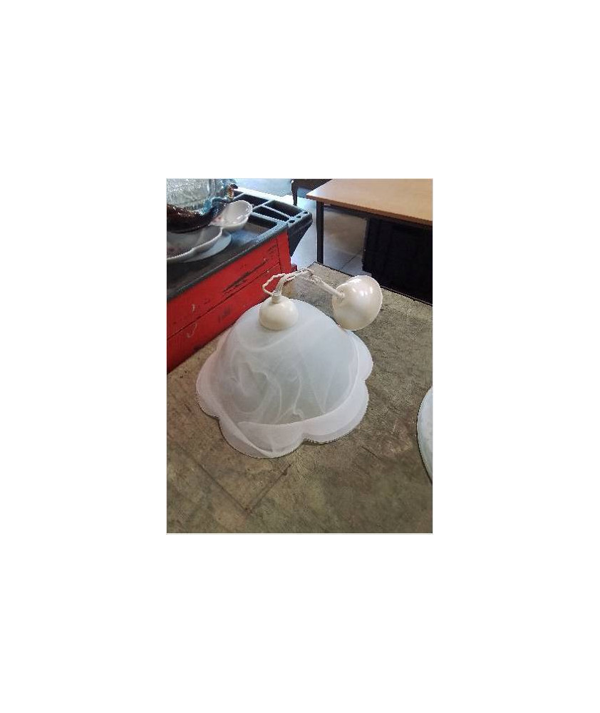 SUSPENSION VERRE BLANC 