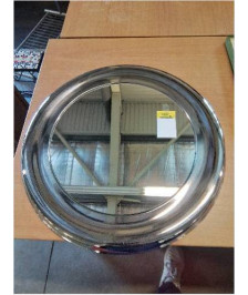 MIROIR ROND METAL CHROMÉ 