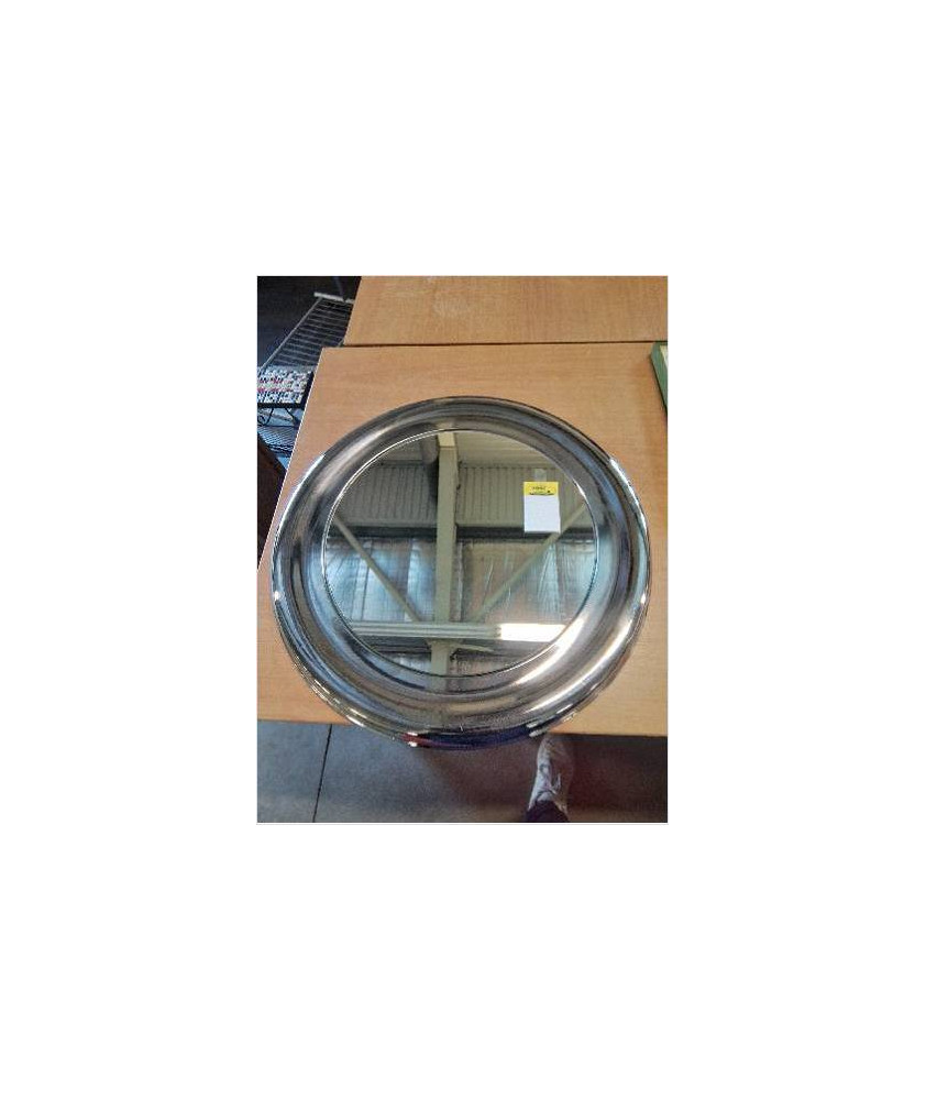 MIROIR ROND METAL CHROMÉ 