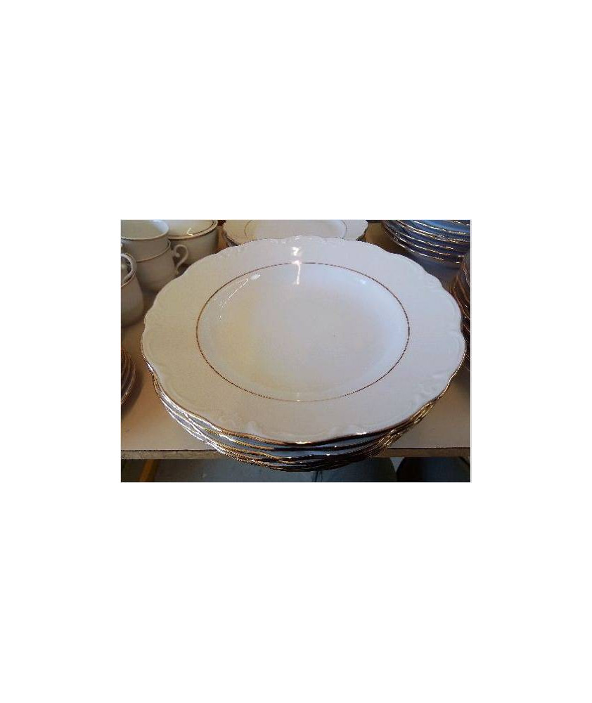 LOT DE 8 ASSIETTES CREUSES EN PORCELAINE 