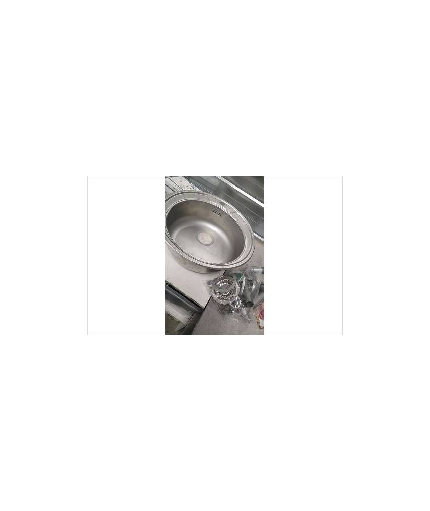 EVIER INOX ROND + ACCESSOIRES