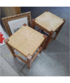 TABOURET PAILLÉ 
