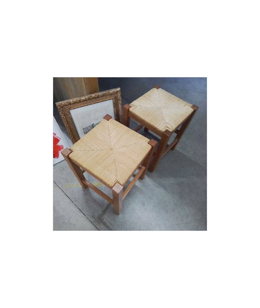 TABOURET PAILLÉ 