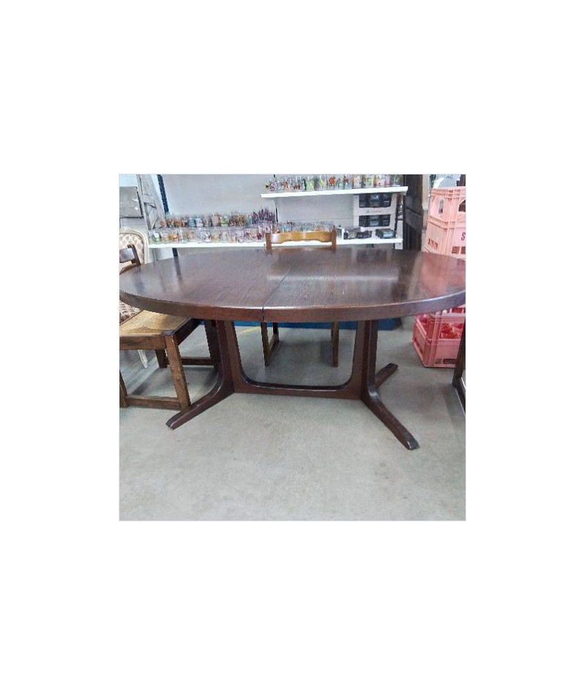 TABLE OVALE DESIGN STYLE BAUMANN BOIS FONCÉ 2 ALLONGES TABLE OVALE DESIGN STYLE BAUMANN BOIS FONCÉ 2 ALLONGES