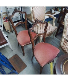 PAIRE DE CHAISES ROSES 