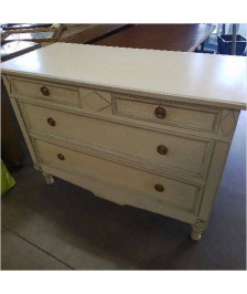 COMMODE 4 TIROIRS BLANCHE STYLE DIRECTOIRE