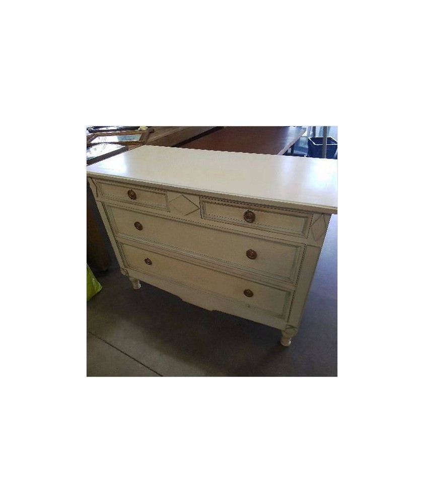 COMMODE 4 TIROIRS BLANCHE STYLE DIRECTOIRE