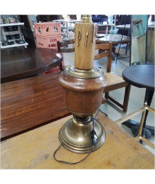 LAMPE BOIS CUIVRE 