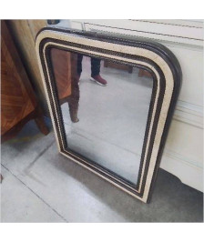 MIROIR BLANC MARRON