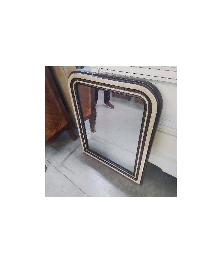 MIROIR BLANC MARRON