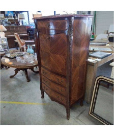 SECRETAIRE 4 TIROIRS DESSUS MARBRE