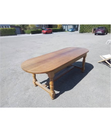 TABLE CHENE MASSIF OVALE 