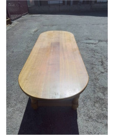 TABLE CHENE MASSIF OVALE 