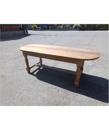 TABLE CHENE MASSIF OVALE 