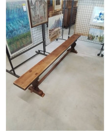 BANC MONASTÈRE BOIS A ENTRETOISE 220CM