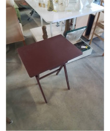 TABLE D’APPOINT PLIANTE BOIS CHOCOLAT 