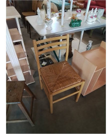 CHAISE DE CUISINE BOIS CLAIR PAILLÉ 