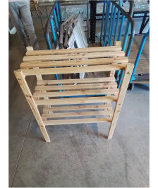 ÉTAGÈRE PIN 3 TABLETTES AJOURÉ 