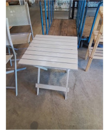 TABLE CARRE DE JARDIN PLIANTE ALUMINIUM 