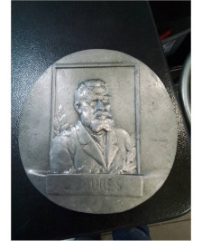 PLAQUE RONDE METAL JEAN JAURES