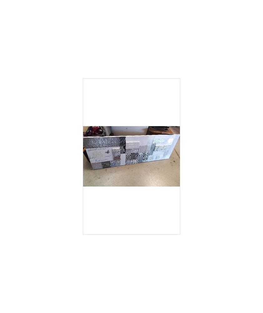 TOILE BLANCHE ET GRISE