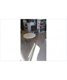 TABLE DE JARDIN FER + 2 CHAISES