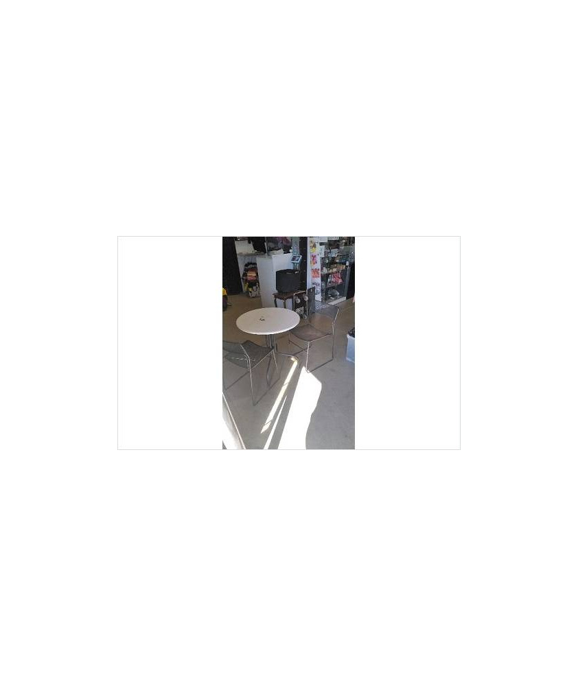 TABLE DE JARDIN FER + 2 CHAISES