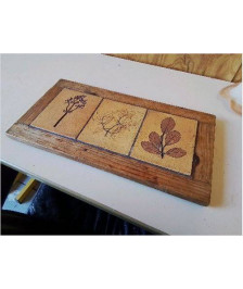 DESSOUS DE PLAT DECOR FEUILLES A LA MANIERE DE ROGER CAPRON