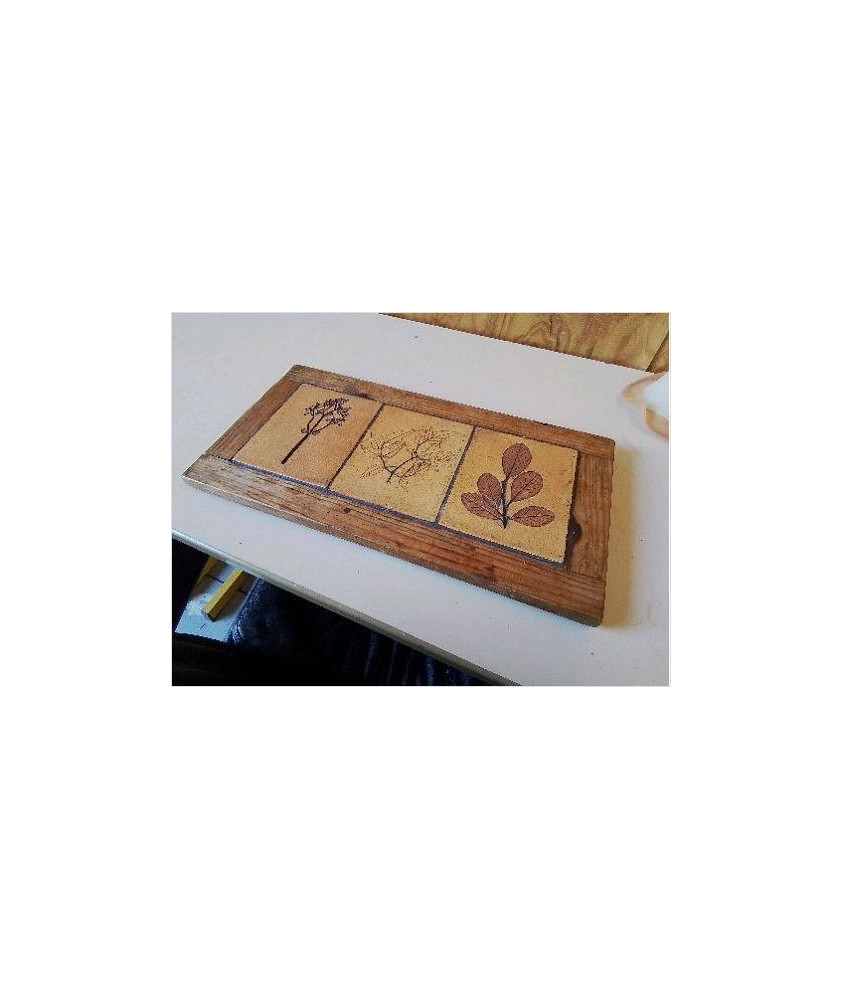 DESSOUS DE PLAT DECOR FEUILLES A LA MANIERE DE ROGER CAPRON