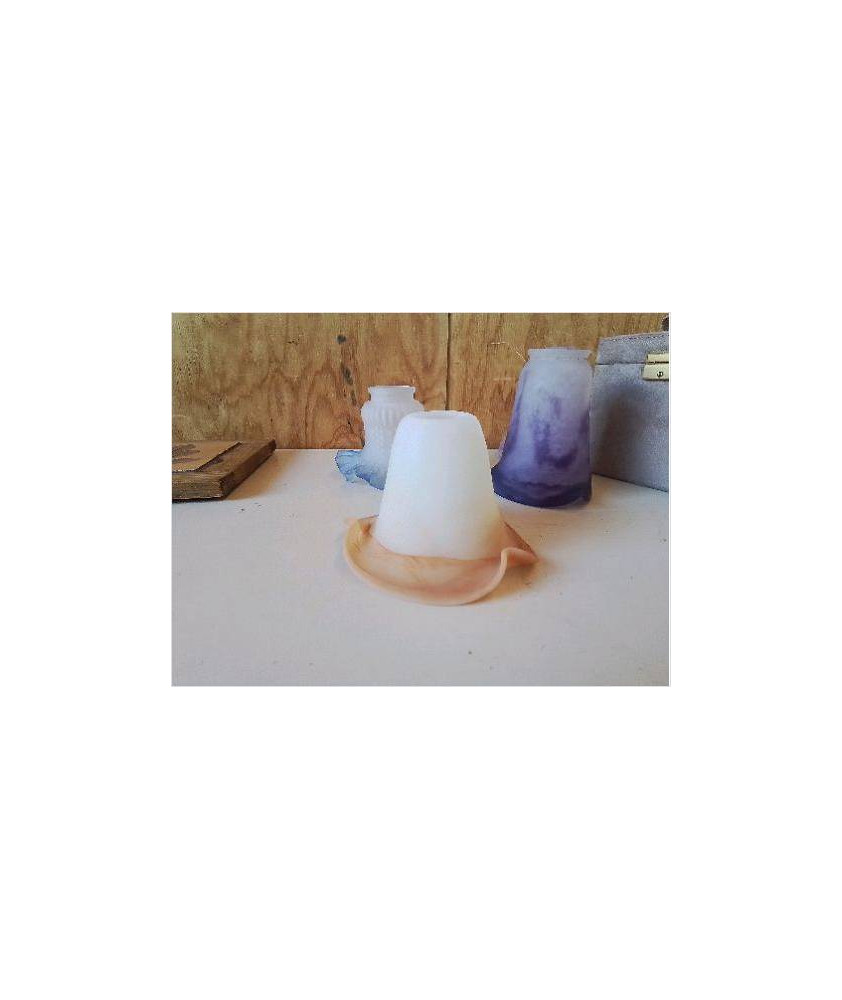 TULIPE EN PATE DE VERRE AMBREE