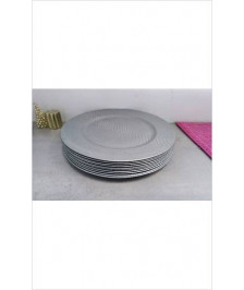 SOUS ASSIETTES PLASTIQUE GRIS 