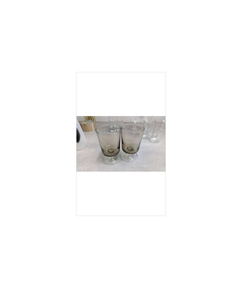 VERRES MARRON X2