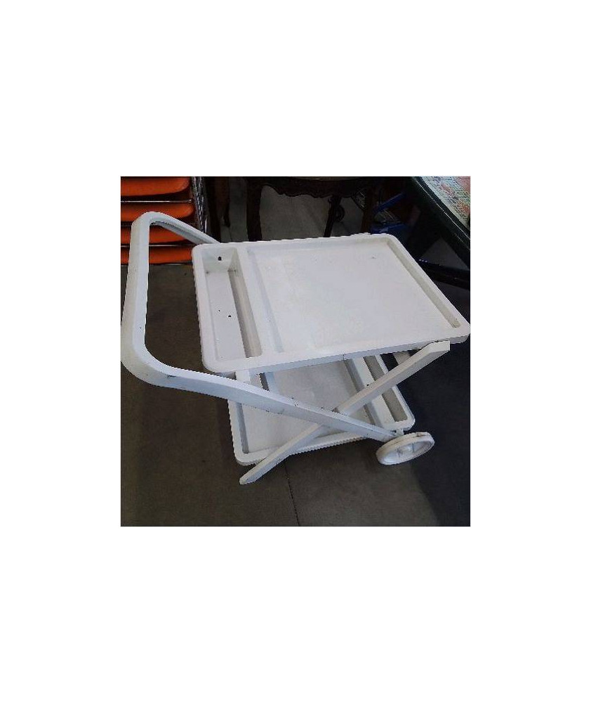 DESSERTE PLASTIQUE BLANCHE