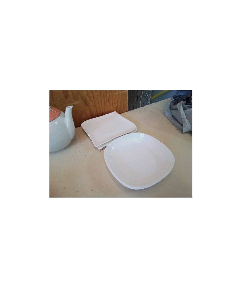 DUO D’ASSIETTES PORCELAINE BLANCHE
