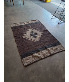 TAPIS LANIÈRE CUIR ATMOSPHÈRA 170X115CM