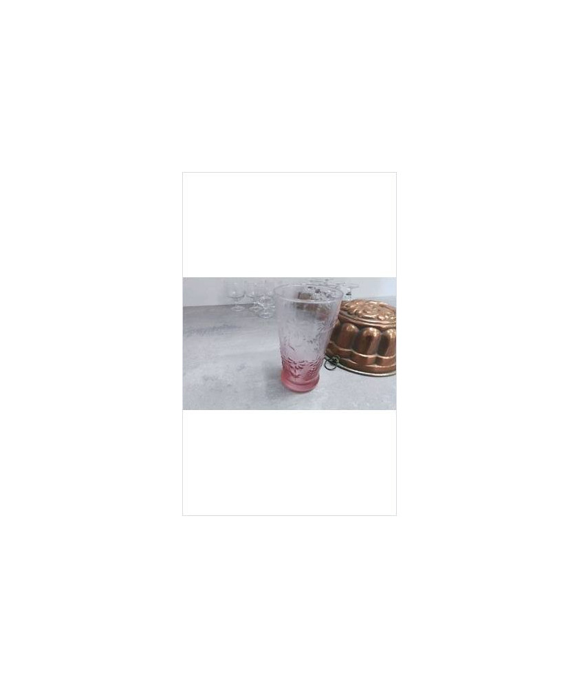 VASE VERRE ROSE 