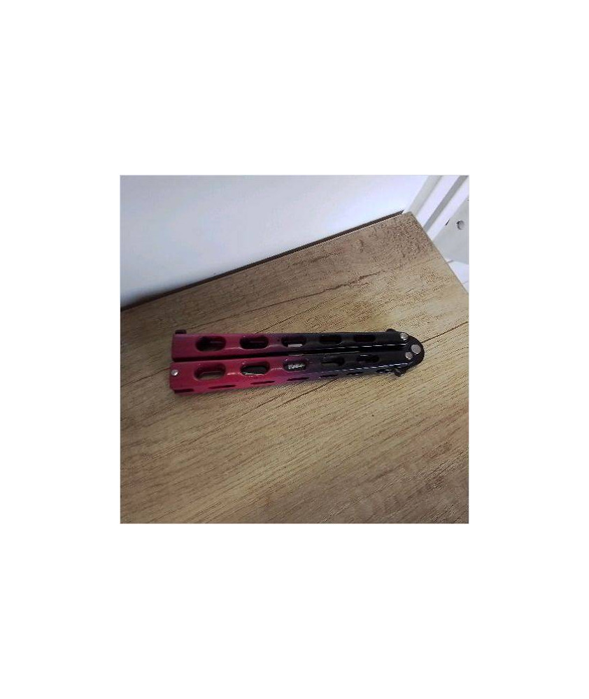 282 COUTEAU PAPILLON ROSE