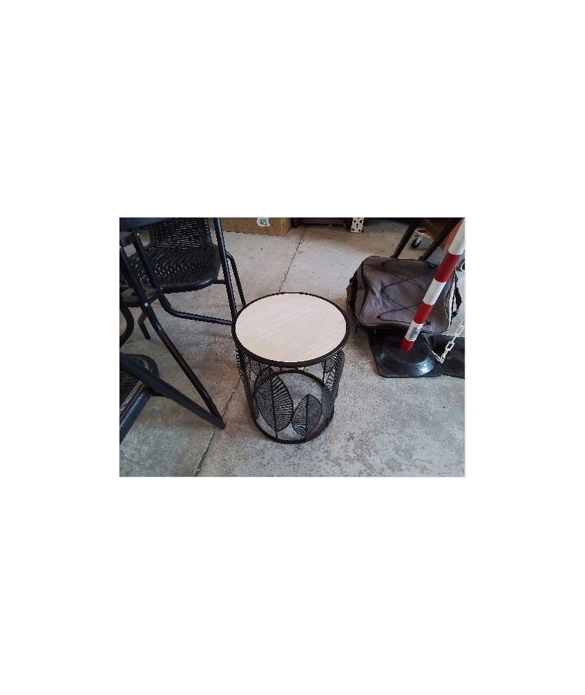 PETITE TABLE DE SALON MOTIF FEUILLES 