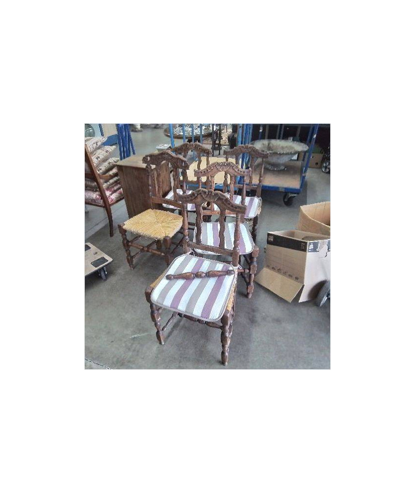 CHAISE PAILLEE ANCIENNE A RESTAURER 