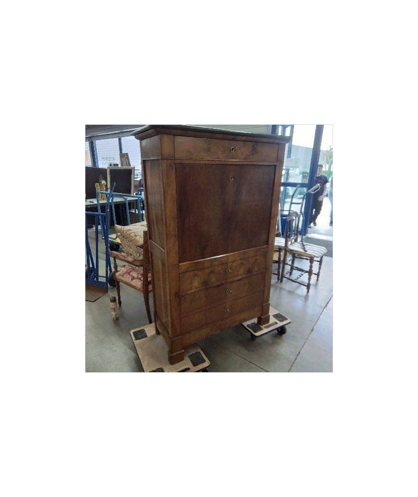SECRETAIRE STYLE LOUIS PHILIPPE DESSUS MARBRE